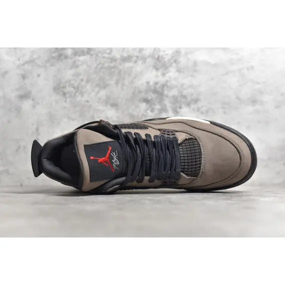 Travis Scott x Air Jordan 4 Retro "Brown" (Canary) — Brown / Black / Off-White