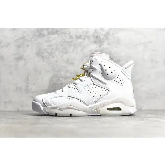 Women's Air Jordan 6 Retro "Gold Hoops" — White / Barely Rose / Metallic Gold