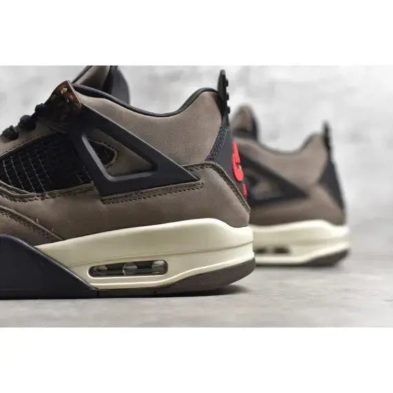 Travis Scott x Air Jordan 4 Retro "Brown" (Canary) — Brown / Black / Off-White