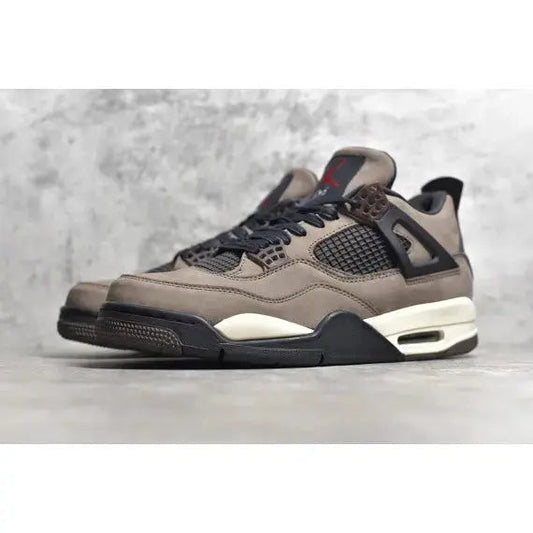 Travis Scott x Air Jordan 4 Retro "Brown" (Canary) — Brown / Black / Off-White