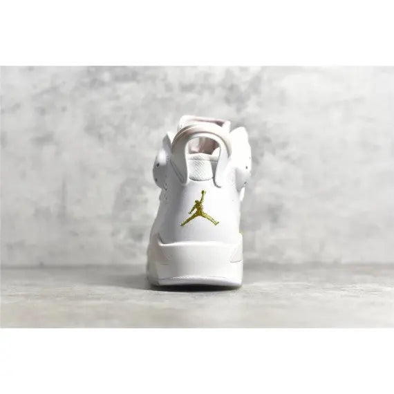 Women's Air Jordan 6 Retro "Gold Hoops" — White / Barely Rose / Metallic Gold