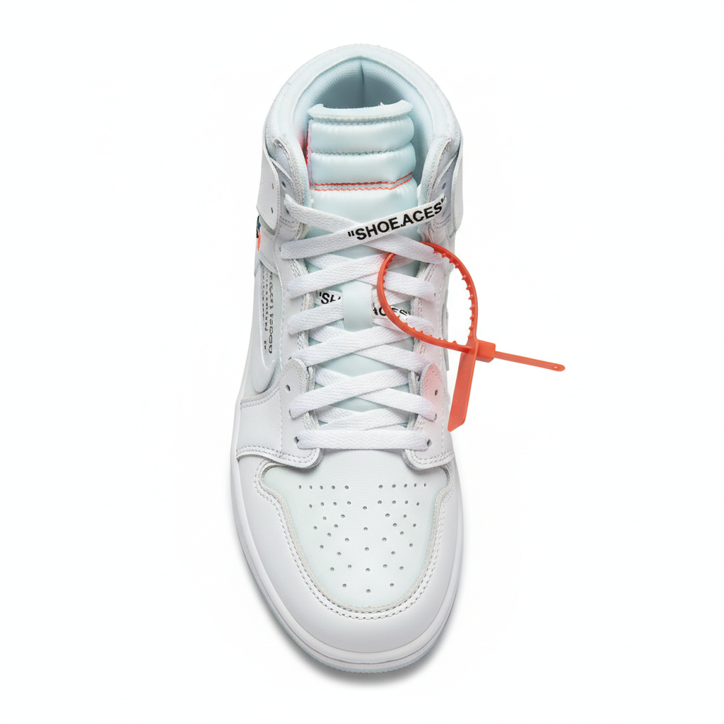 Off-White x Air Jordan 1 White Sample - Top View