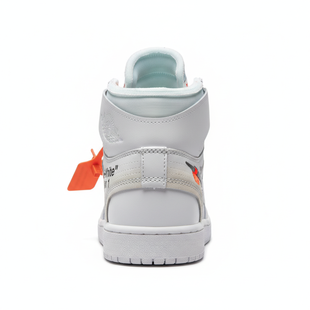 Off-White x Air Jordan 1 White Sample - Heel View